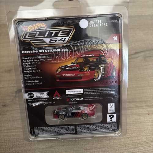 2025 RLC Hot Wheels Elite 64 - Porsche 911 GT2 EVO 993 Rossa, Scala 1:64, Edizione Limitata, Spedizione Gratuita