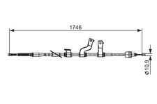 Bremsseil Seilzug Feststellbremse BOSCH 1 987 482 572 für HYUNDAI GD i30 Van GDE