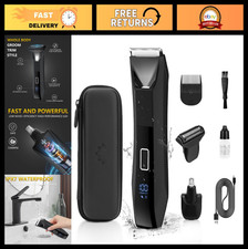 Waterproof Body Trimmer for Men - IPX7 Grooming Kit for Pubic  Ball Hair