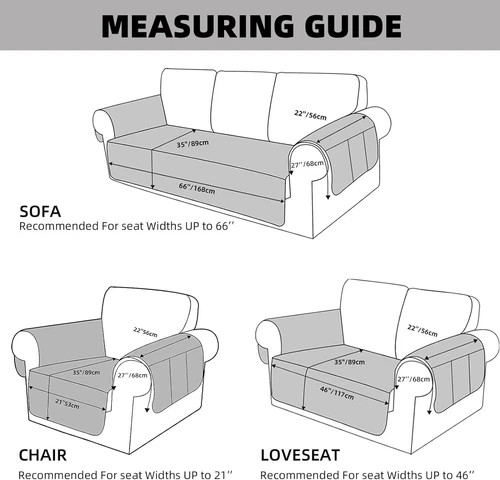 Sitz Sofabezug Wasserdicht Möbel Schonbezug mit Stauraum Sofakissen - Bild 38 von 50