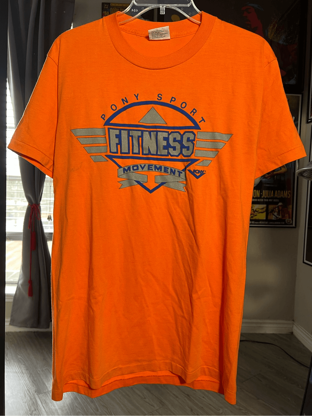 T shirt vintage anni 80 pony sport movimento fitness