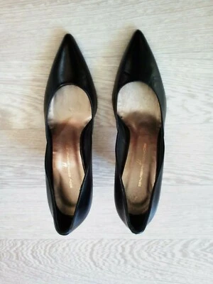 Escarpins en cuir noir pointure 36 - Photo 1/4