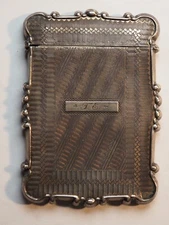 Exquisite Vintage Silver Business Card Holder - Beautiful Geometric Patterns!