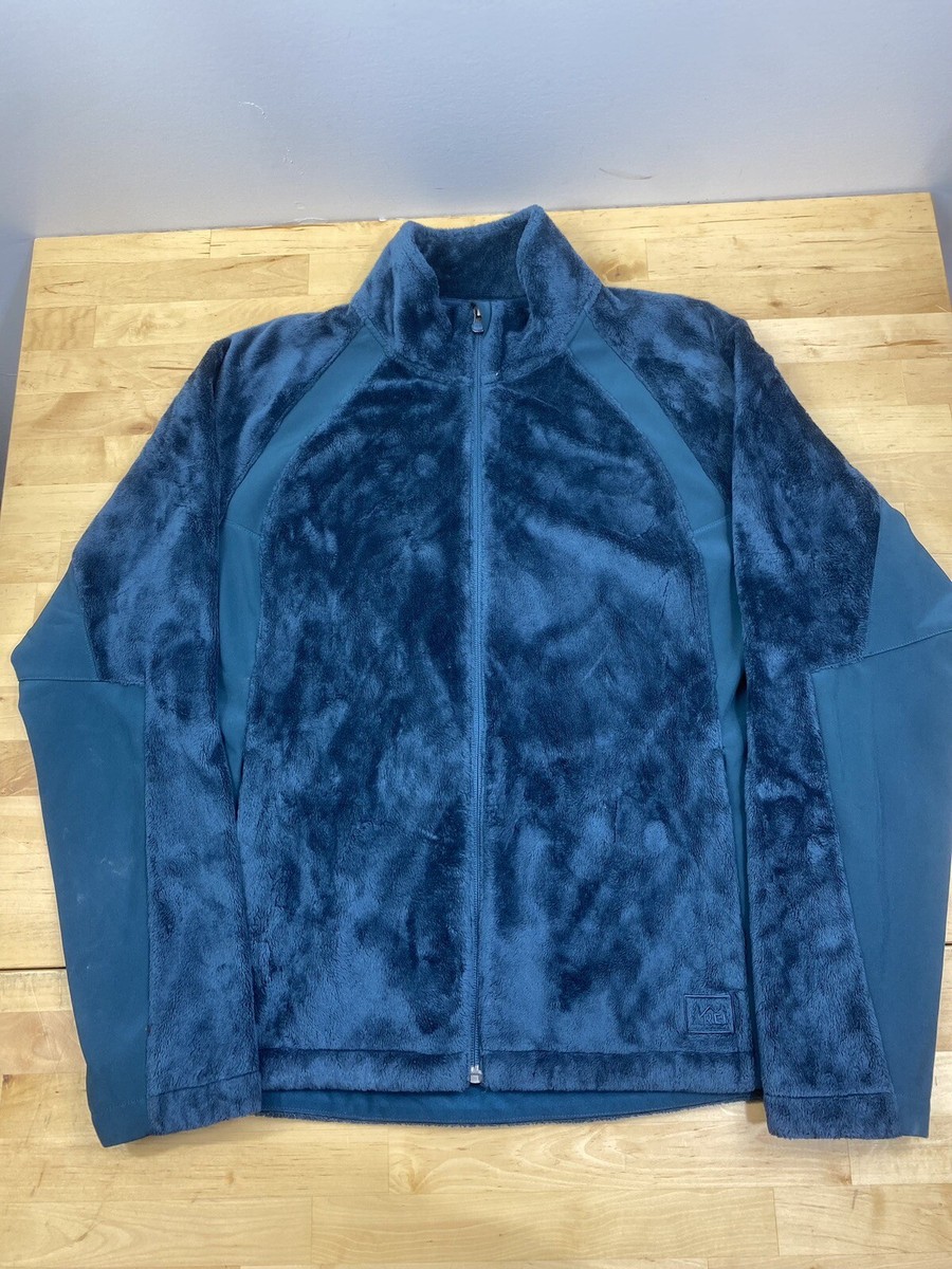 レイ REI Fleece Jacket Womens L Blue Green Casual Outdoor #7317 | eBay