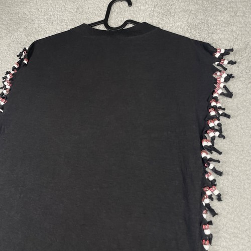 Vintage Wolf Native Screen Print Beaded RARE Made In USA Mens Small Youth OS - Picture 12 of 13