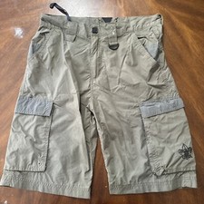 Boy Scouts Of America Army Green Cargo Shorts Light Weight Size Youth Large
