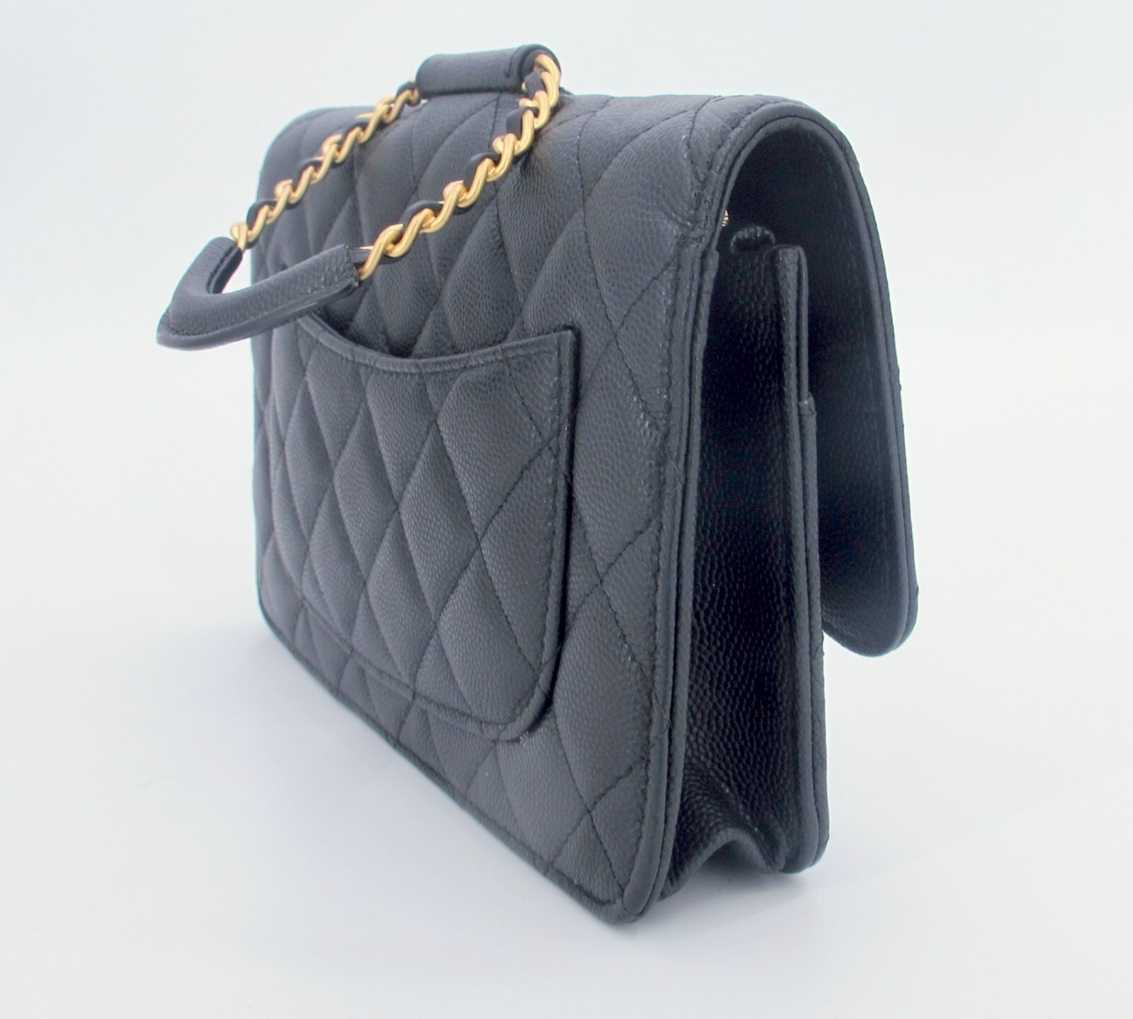 CHANEL Authentic "Loop Around Chain" Small Caviar… - image 7