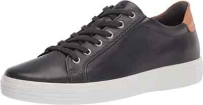 RETAILS $170 ECCO SOFT MENS BLACK LEATHER SHOES SZ 37 (US 6-6.5)