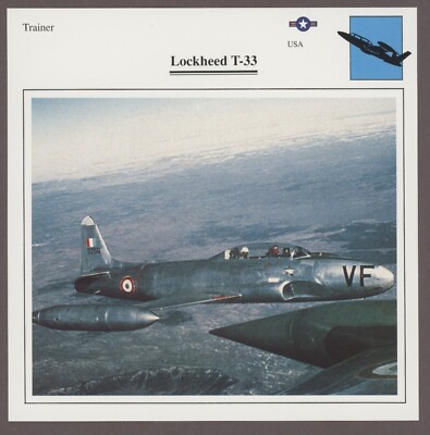 Lockheed T-33 Warplanes Military Aircraft Edito Service Card USA | eBay