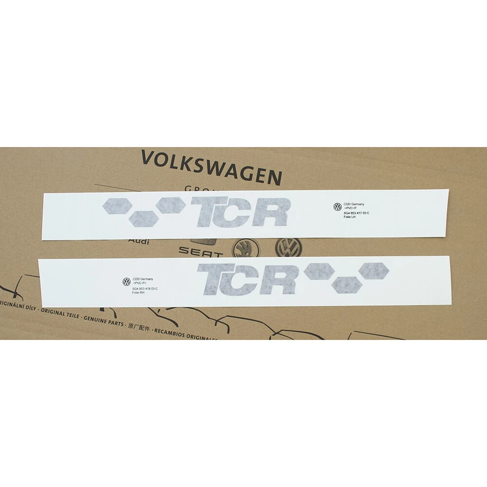 Original VW Golf 7 (5G) GTI TCR Dekorfolie Set hinten links rechts Tuning Logo  - Bild 1 von 2