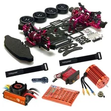 Alloy 1/10 SAKURA D4 AWD Car Drift Chassis Leopard 60A ESC 4370KV DS3218MG Servo