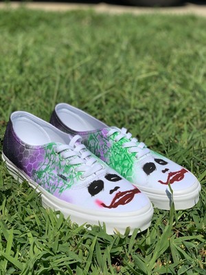 custom all white vans
