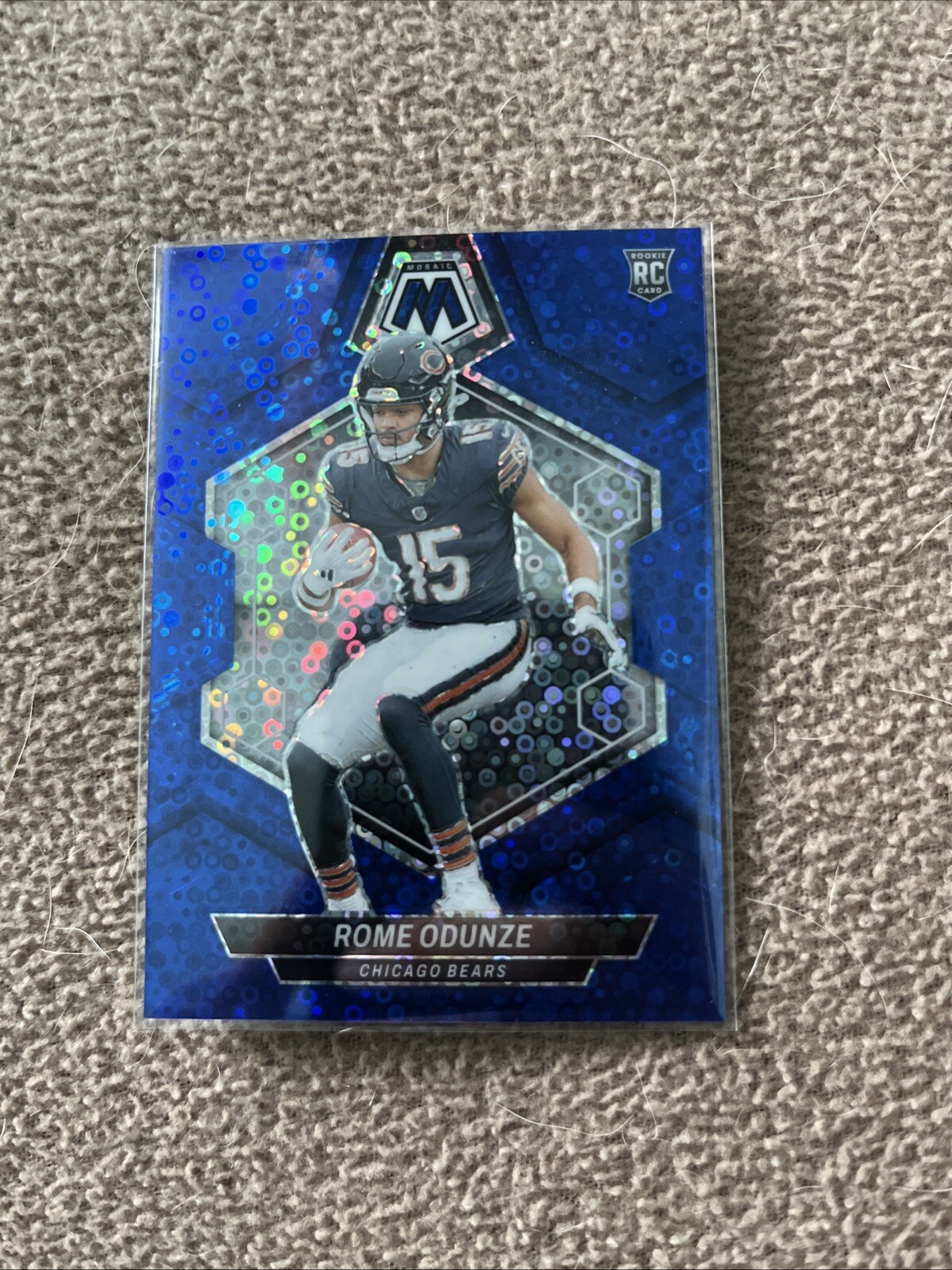 2024 Panini Mosaic No Huddle- Rome Odunze #309 (RC)/75 Blue