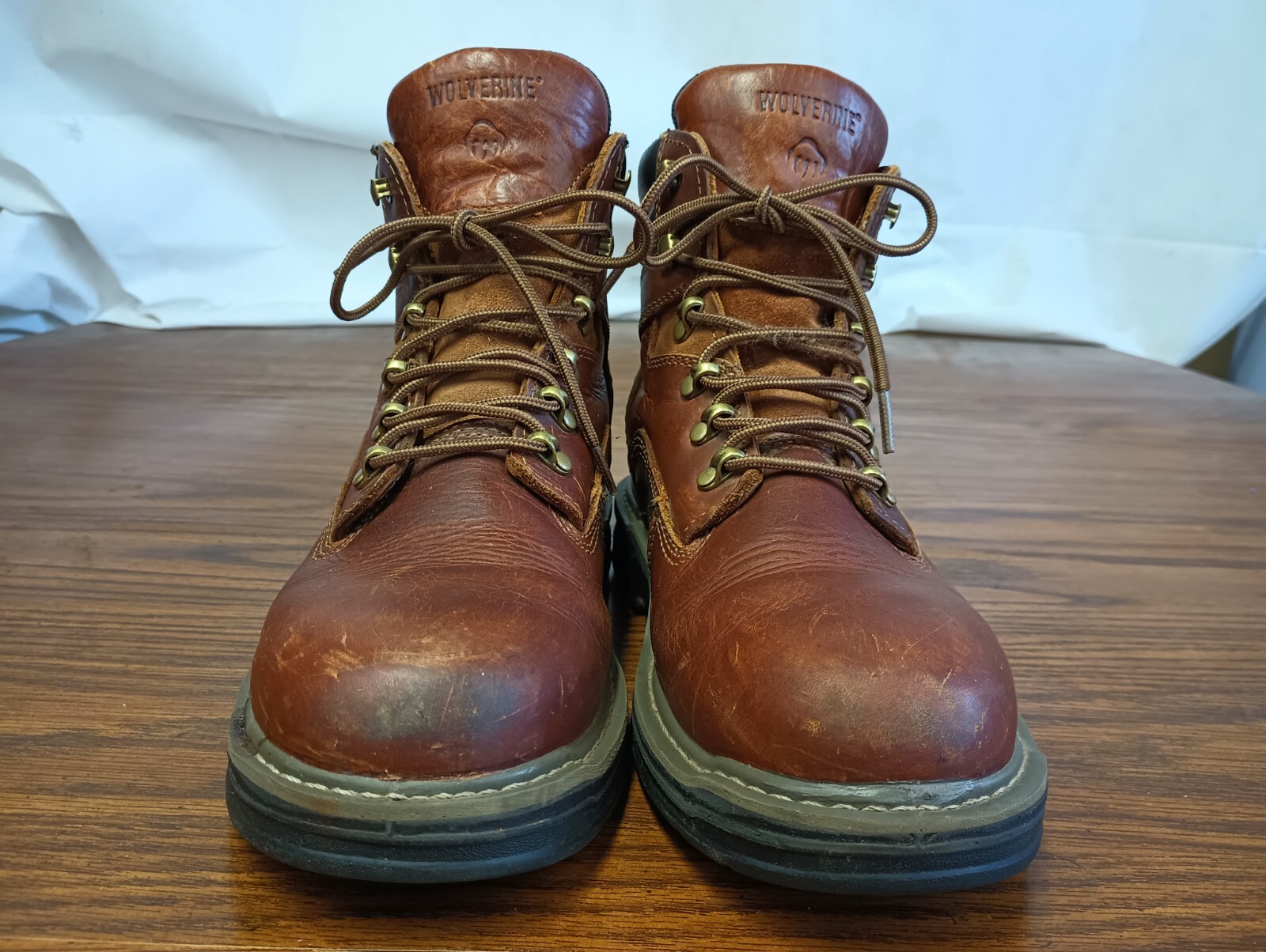Wolverine Men's Raider W02421 Brown Leather Multishox Work Boots Size 9 EW eBay