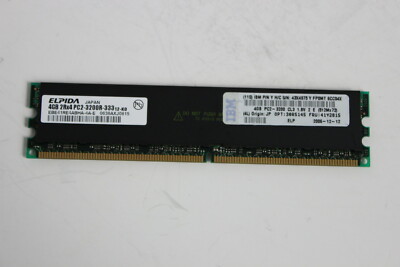 IBM 41Y2815 30R5145 4GB PC2-3200 CL3 DIMM MEMORY ELPIDA EBE41RE4ABHA-4A-E
