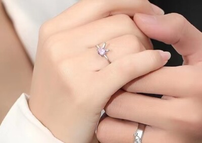Silver Rabbit Bunny Pink Cubic Zirconia Adjustable Band Ring | eBay