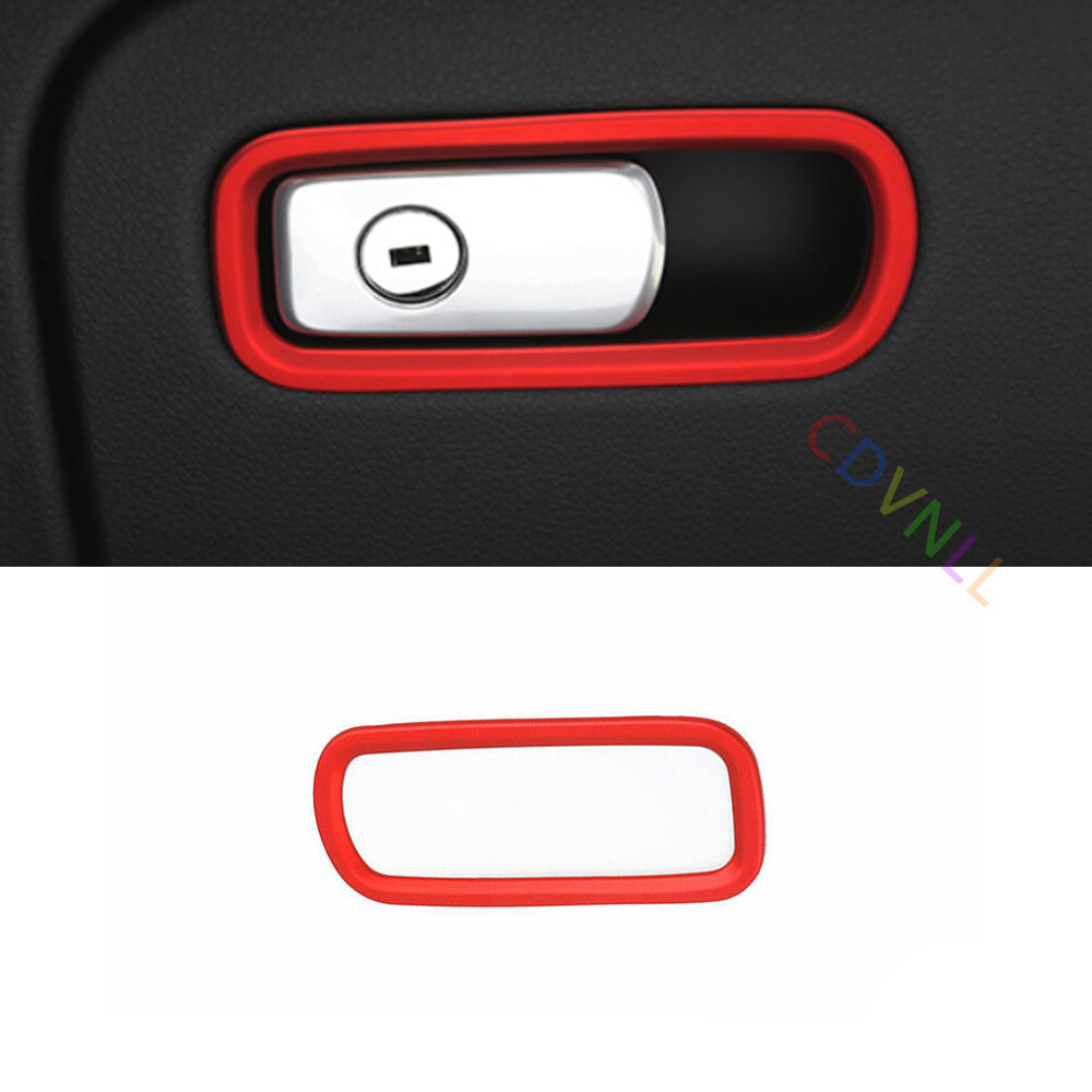 Co-Pilot Storage Box Handle Cover Trim For Porsche Cayenne 2018-2022 Bright Red
