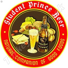 Student Prince Beer Round Metal Sign 2 Sizes To Choose From