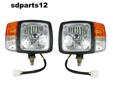 Fanali Fari Anteriori con Frecce Dx Sx Cavo 3 Luci Trattore Ruspa Caricatore