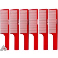 Six BaBylissPRO Barberology 9 Inch Clipper Comb Red