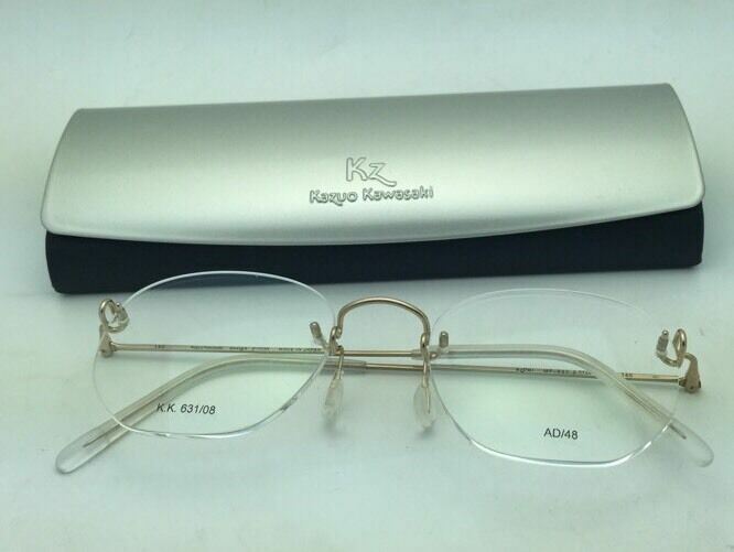 New KAZUO KAWASAKI Eyeglasses MP 631 08 AD/48 Rimless Titanium