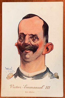 Victor Emmanuel 3rd, Roi d'Italie, A/S Weal, Masques de Guerre, 1915 Postcard