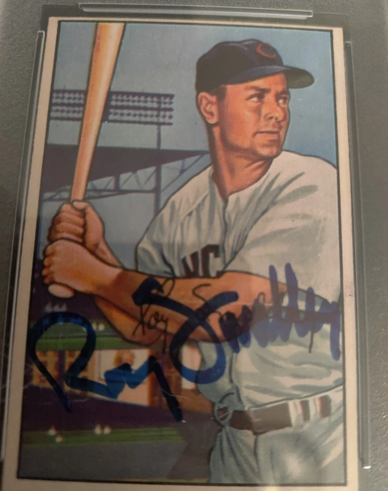 1952 Bowman #64 Roy Smalley III autografado PSA/DNA autêntico apenas POP 2 Chicago Cubs - Imagem 3 de 4