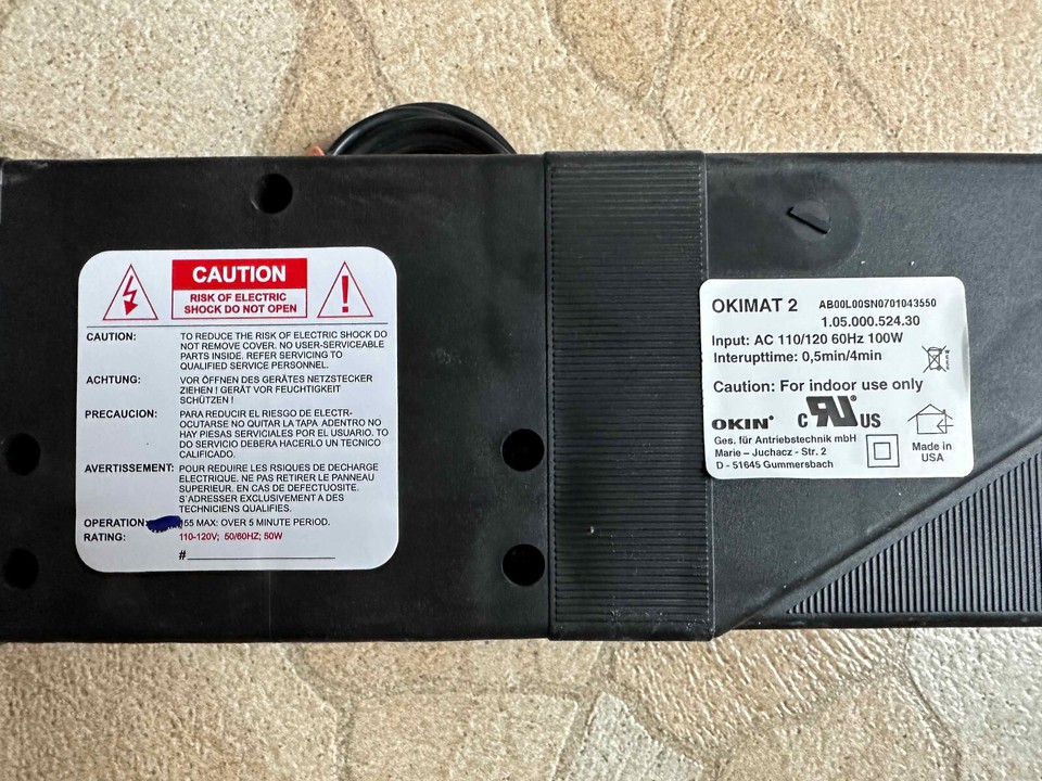 OKIMAT 2 ADJUSTABLE BED MOTOR FOR TEMPURPEDIC LEGGETT PLATT & OTHERS