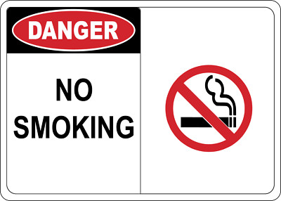 OSHA DANGER: NO SMOKING 1| Laminated Vinyl Decal Sticker Label | eBay