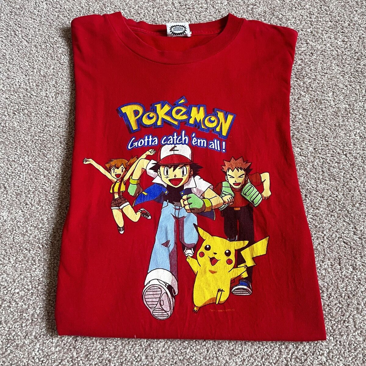 Vintage 90's Pokemon T Shirt Youth Size Ash Brock Misty Vintage 90's Pokemon T Shirt Youth Size Ash Brock Misty