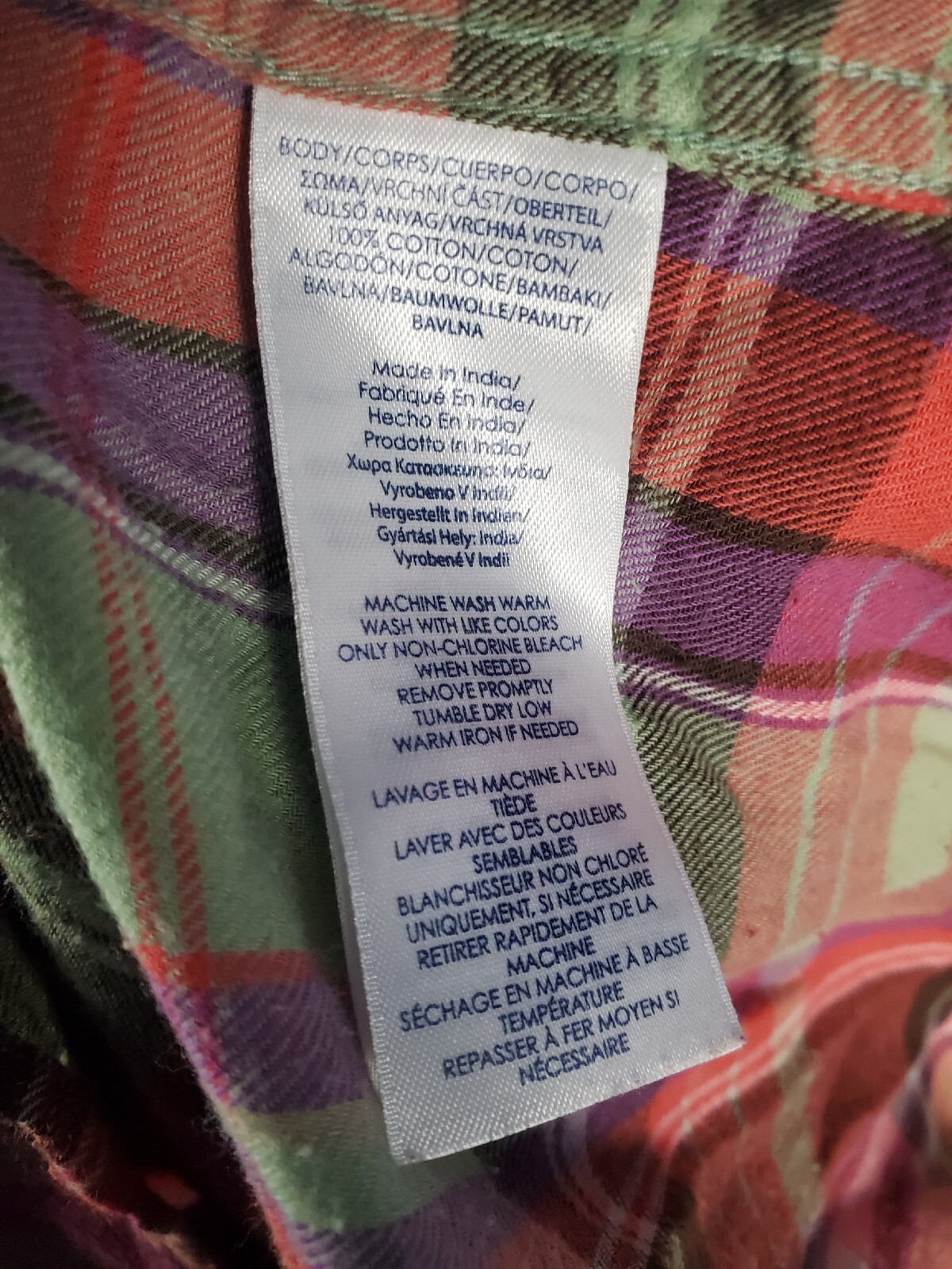 Chaps Multicolored Medium Plaid Button-up Women C… - image 8