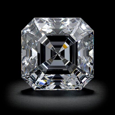 Asscher 2 pcs lab Grown First Grade  Diamond 4 mm D - F Certified Loose CVD