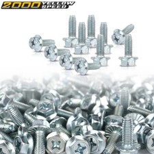 100 License Plate Screws For American Cars 14x 34 1620 Hexphillipsflat