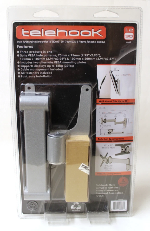 Atdec Telehook Articulating Mount for 12" to 30" LCD TV or Monitors VESA Mount - Image 3 of 4