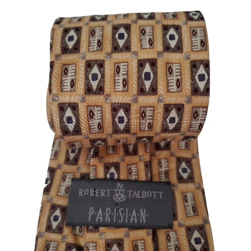 Robert Talbott Parisian Tie Hand Sewn Hand Printed Italy Made in USA 100% Silk - Picture 3 of 7