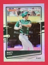2020 Donruss Matt Olson 162/500 Career Stat Line #103 Oakland Athletics
