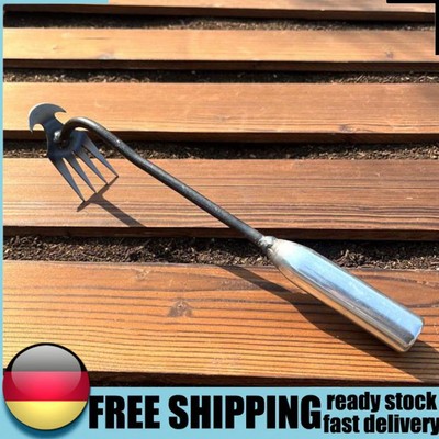 Garden Weeder Sturdy V-shaped Fork Grass Rooting Loose Soil Rake Gardening Tools