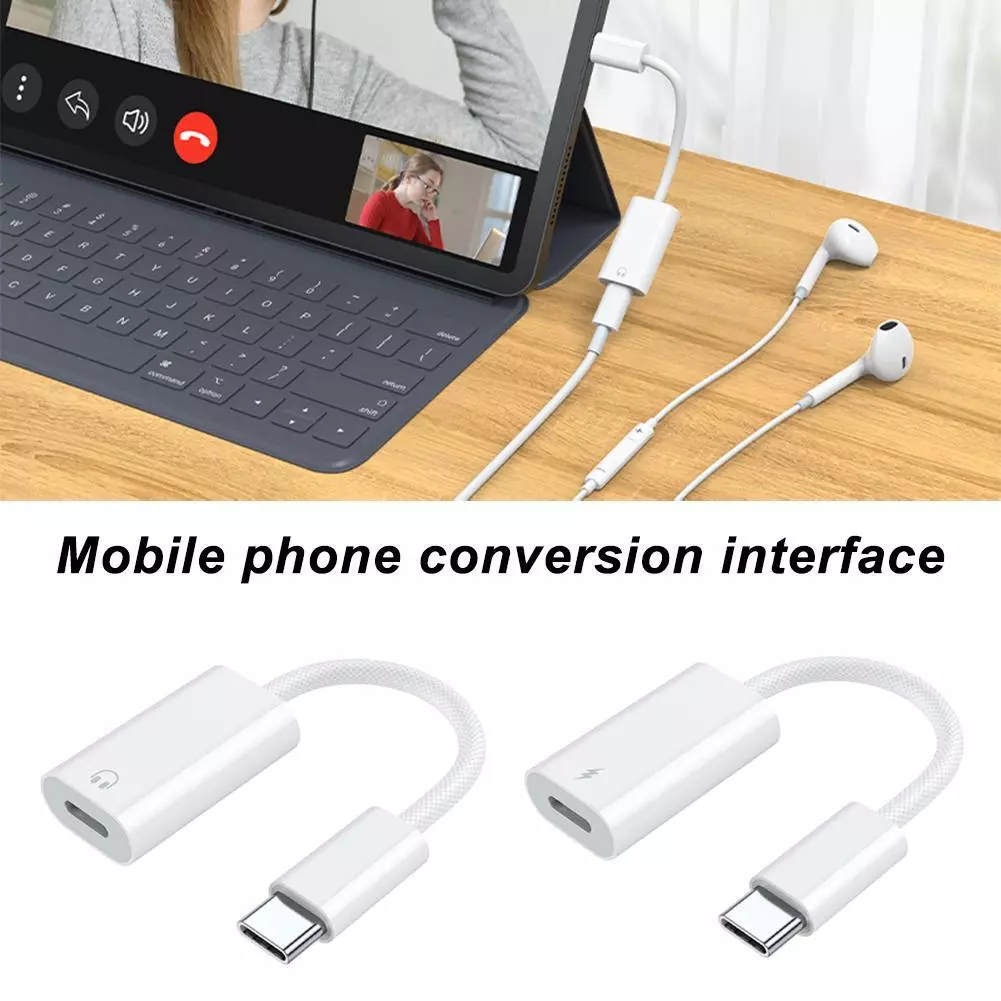 USB TypeC to 3.5mm Headphone Audio Jack Aux Cable Adapter For