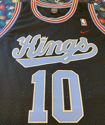 Vintage Sacramento Kings Mike Bibby Jersey Mens 40 Medium White Champion  NBA 90s