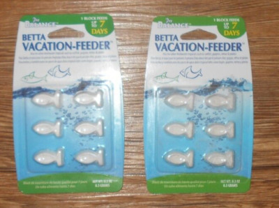Pro Balance Two Packs Of 6 Each Betta Vacation-Feeder