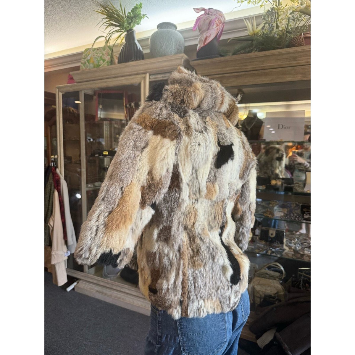 LIL' BIRDS OF CA Vintage 1950s 1960s Patchwork Fur Hooded