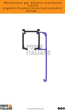 Mantovana per binario scorrevole colore argento/bianco/noce/palissandro/wenge...