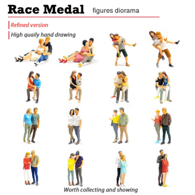 BN 1:64 Painted Figure Mini Model Miniature  Diorama  Lovers Couple SET