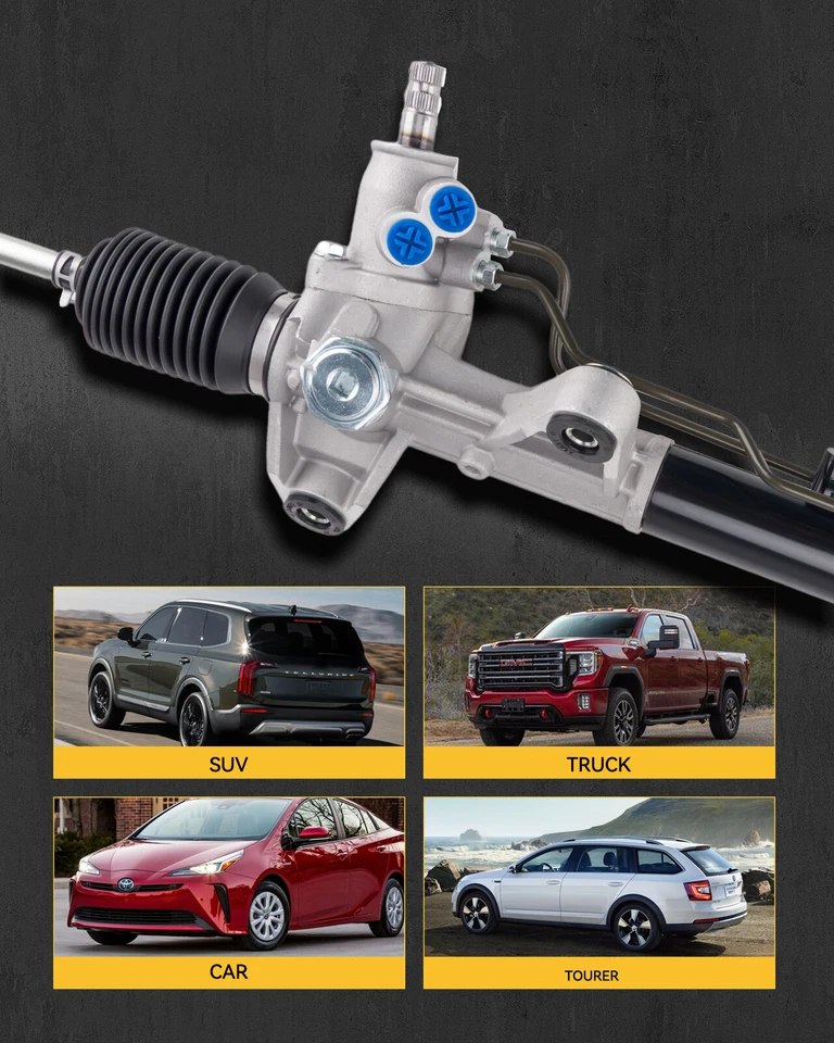 Conjunto de cremallera y piñón de dirección asistida hidráulica para Mercury Capri 1980-1986 Foto 4 de 4