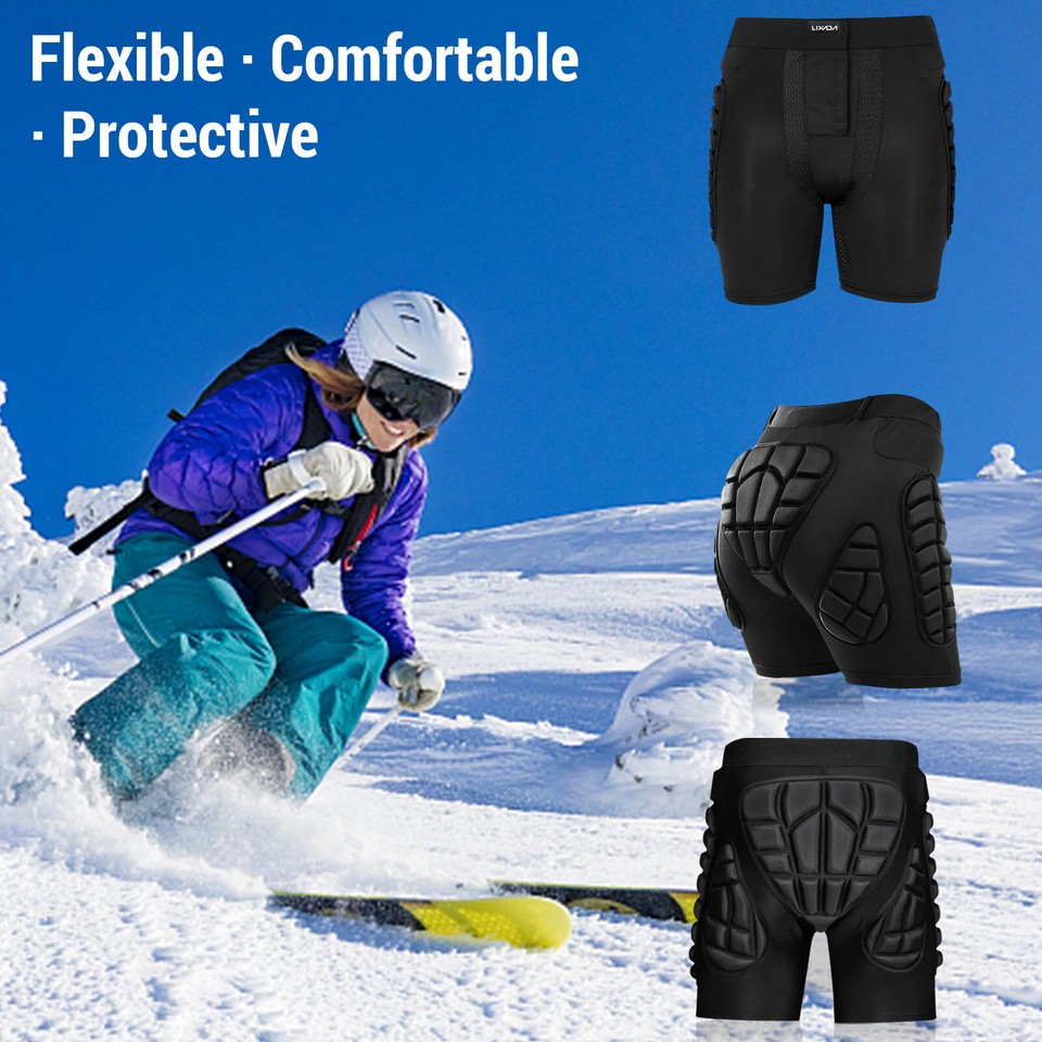 3D Padded Shorts Skateboarding Snowboarding Skiing for Women Men E2U8