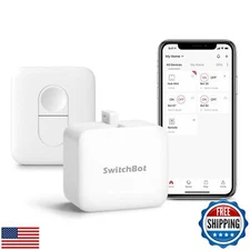 SwitchBot Smart Switch Pusher with Remote - No Wiring, Control with APP, Time