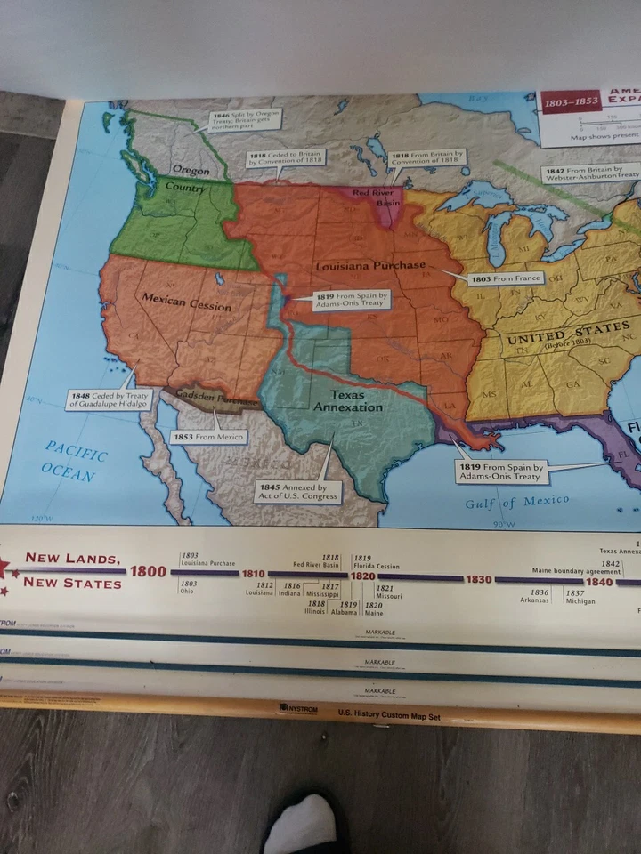 Nystrom U.S. History Map Set 2, 9, 10, 11 Pull Down - Image 3 of 4