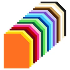 60 Sheets Colored Cardstock 8.5 x 11 Assorted 80 lb 20 Colors Solid Core Card...