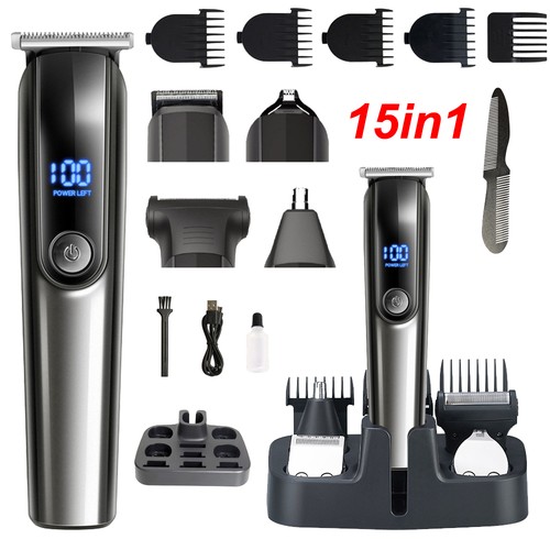 15 IN 1 Electric Men Hair Clipper Oil Head Trimmer Barber Hairstyle Cutting Tool