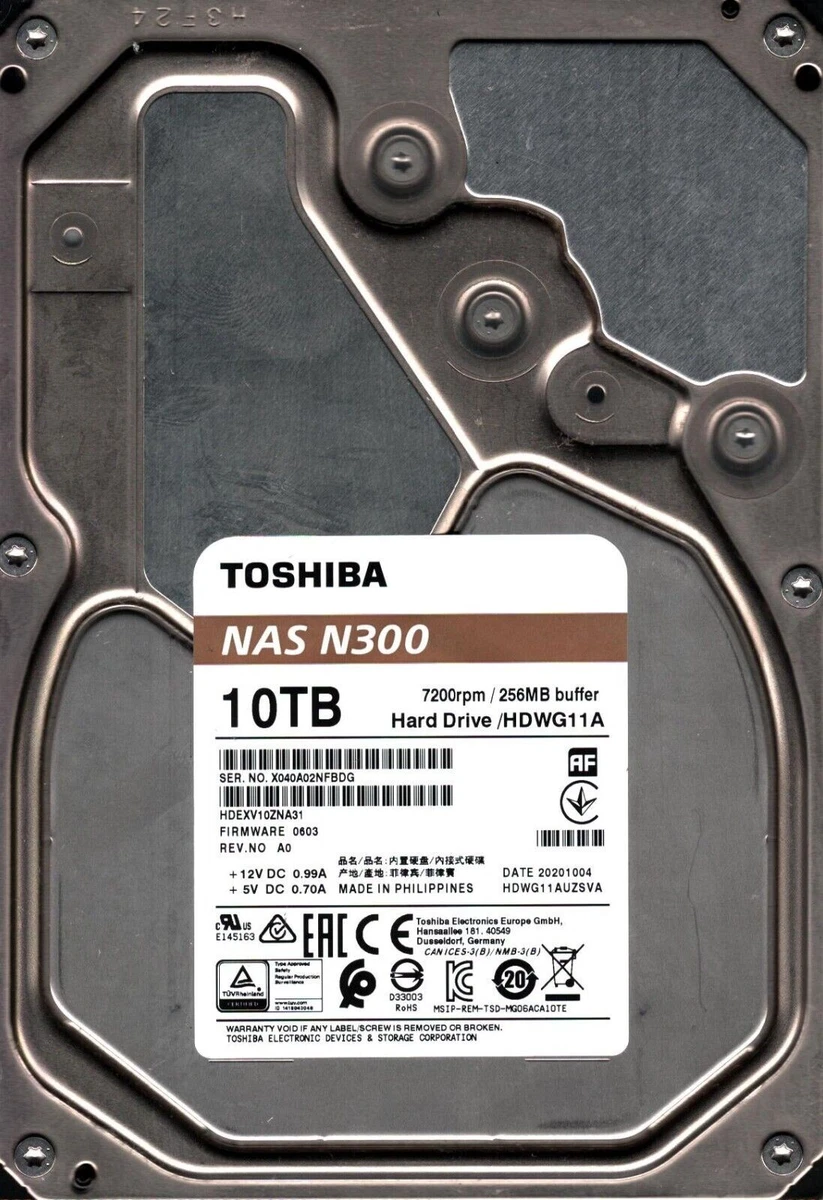 Toshiba Internal Hard Disk Drives 10 TB Storage Capacity for sale